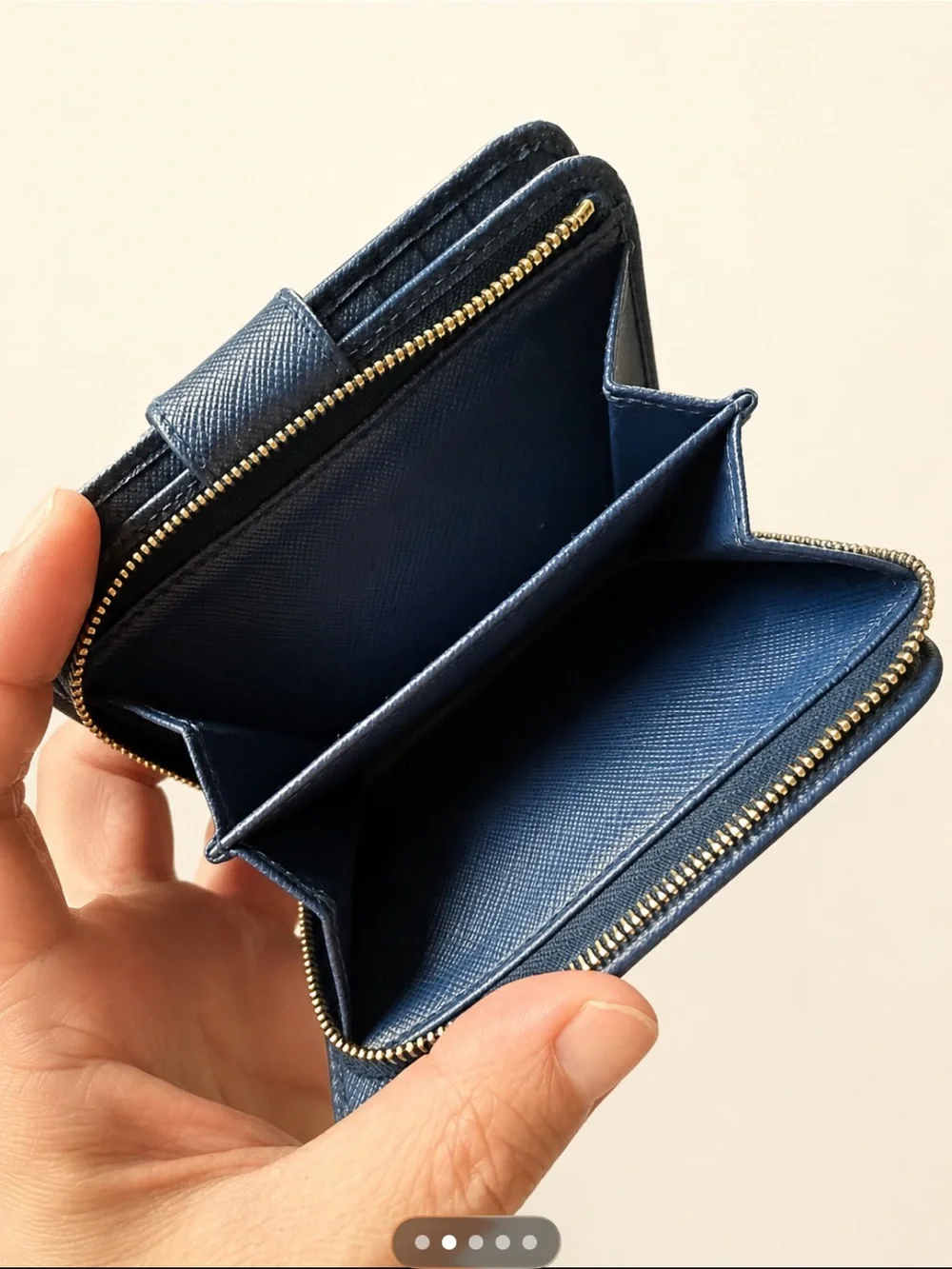 Prada EUC Compact Saffiano Zip Wallet Gold hardware - Picture 2 of 10